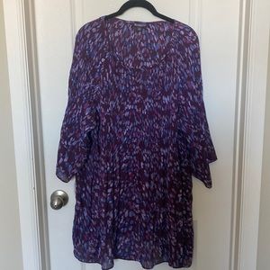 Roaman's 22W Pleated Keyhole Tunic Blouse